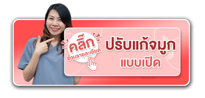 ปุ่มแก้จมูกแบบเปิด