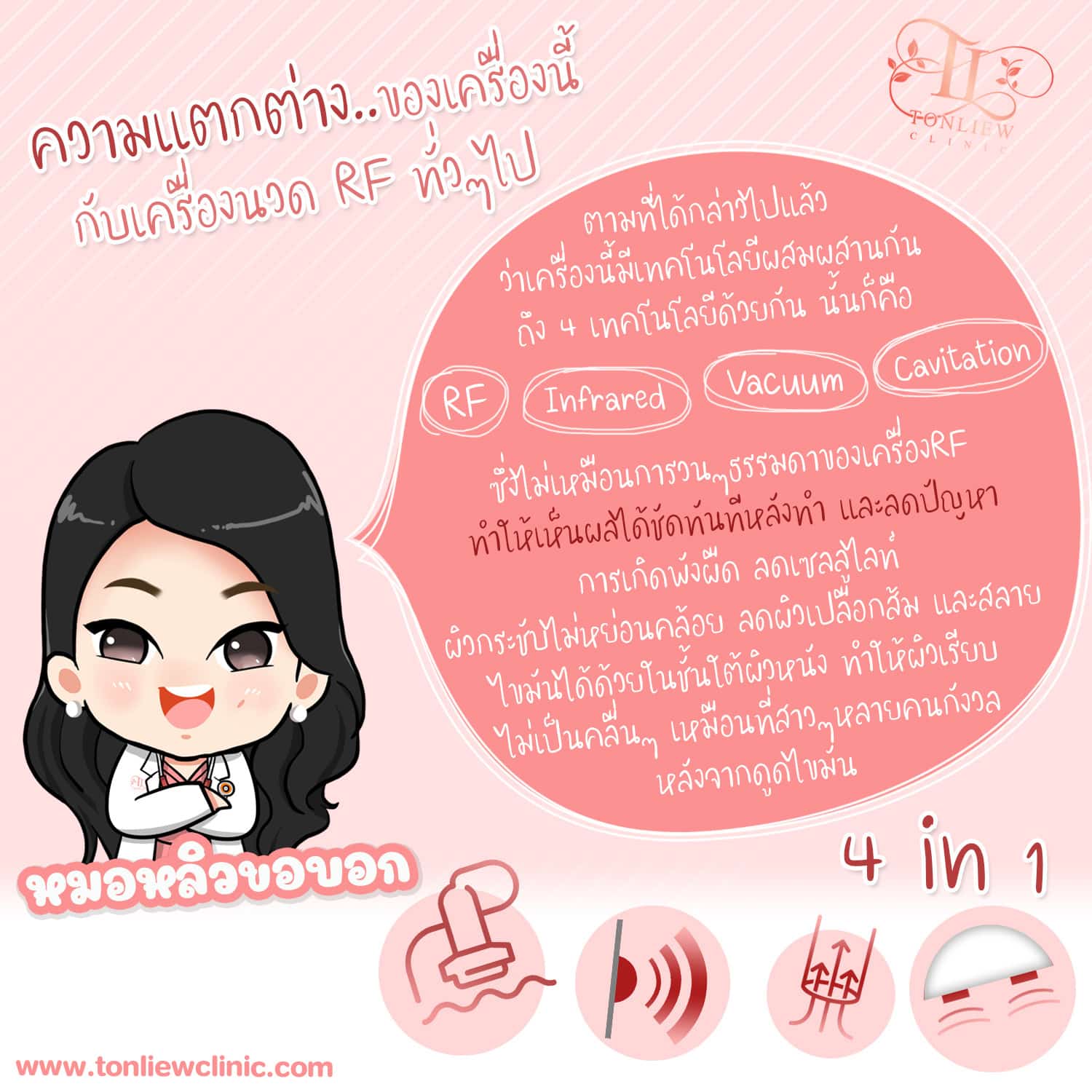 ความแตกต่าง เครื่อง V-Slim Ultima Rfx กับเครื่องนวด RF ทั่วไป ความแตกต่าง เครื่อง V-Slim Ultima Rfx กับเครื่องนวด RF ทั่วไป
