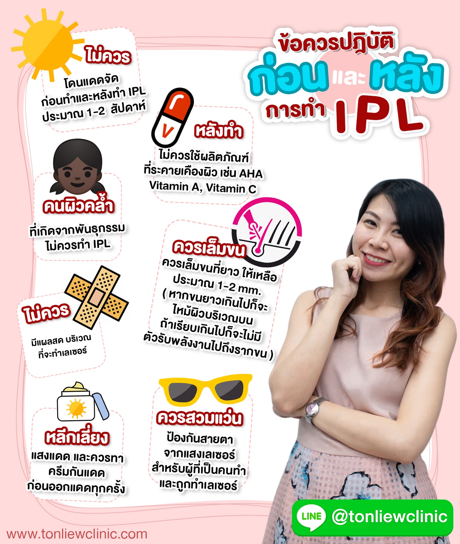 ข้อควรปฏิบัติ ก่อนและหลัง การทำ IPL