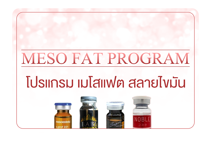 โปรแกรม ฉีดเมโสแฟต สลายไขมัน – Meso Fat Program