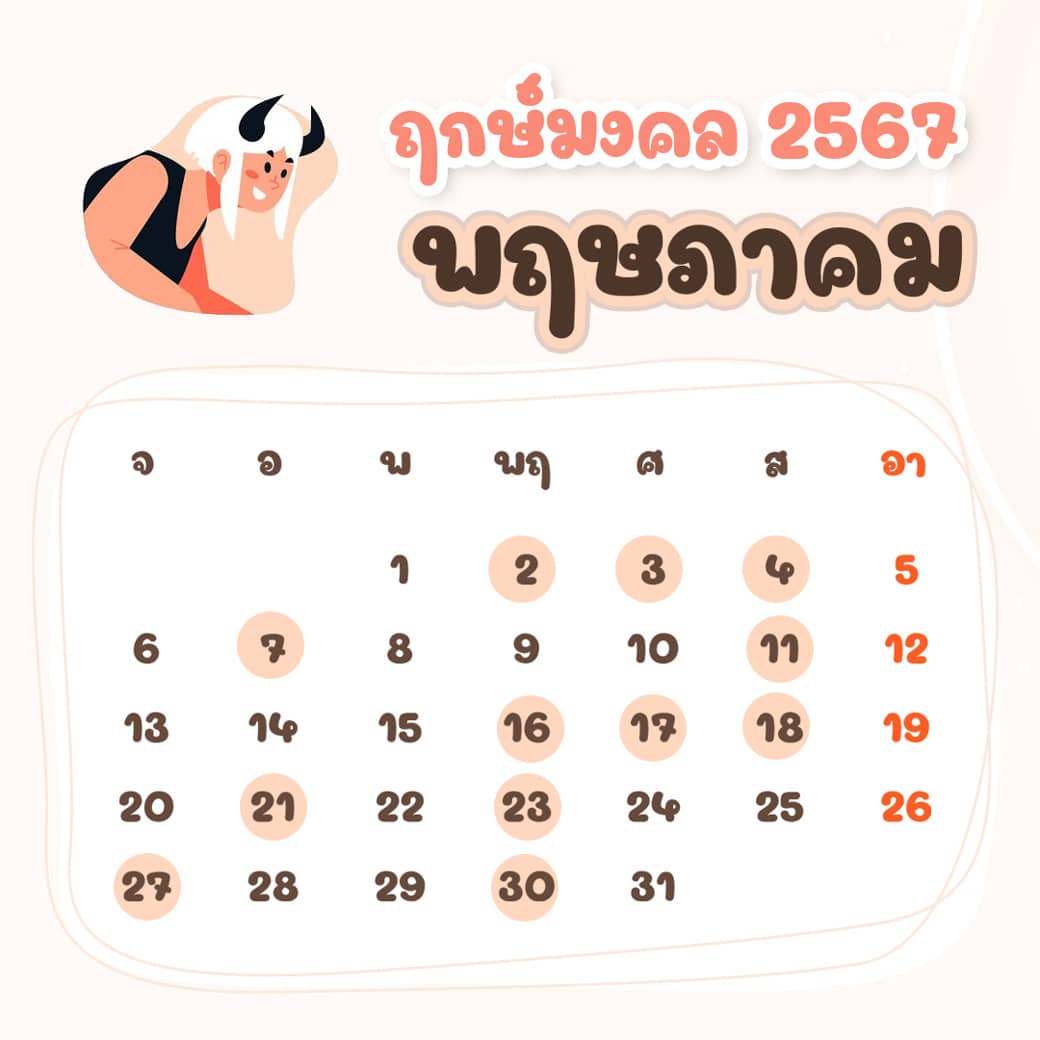 ฤกษ์ศัลยกรรม พฤษภาคม ปี2567